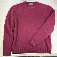 Craghoppers Men's Lambswool Sweater XL Maroon Burgundy Thick Wool