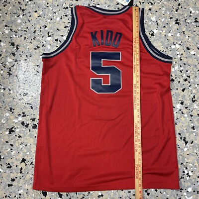 Deadstock VTG Jason Kidd #5 New Jersey Nets NIKE Red Retro