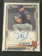 2021 1st Bowman Chrome Jose Butto #CPA-JBU Auto New York Mets