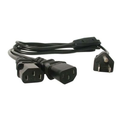 StarTech PXT101Y Standard Y 1 to 2 Computer Power Cord Cable NEMA 5-15P to 2 C13