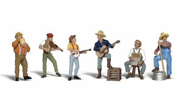 O Scale Jug Band (6) Six Men Woodland scenics A2743