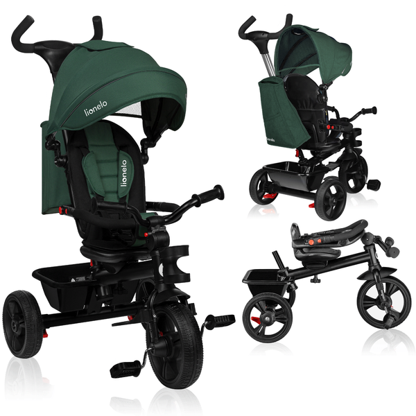 2In1 Dreirad Mit Schubstange Ab 18 Monate Bis 25Kg Lionelo Haari🔸 Blau-image