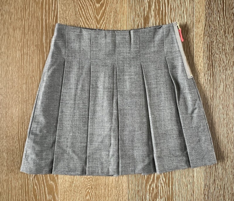 Crewcuts JCrew Girls Gray Wool Blend Pleated Skirt Size 12 EUC