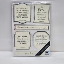 EK Success Vellum Stickers Inspirational Quotes Phrases Dreams Eleanor Roosevelt