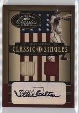 2005 Donruss Classics Combo Materials Signatures 2/5 Steve Carlton Auto HOF 3p9