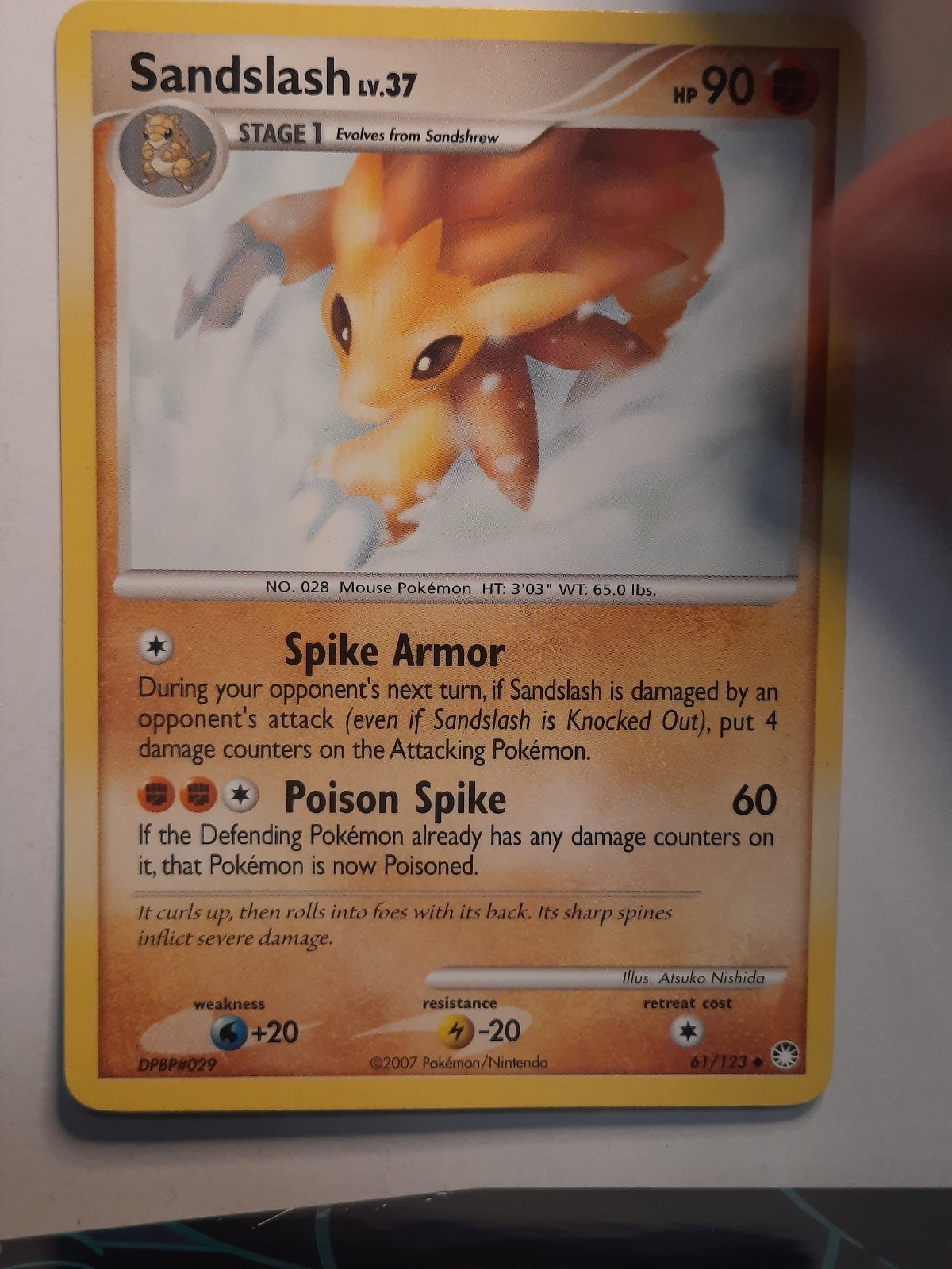 Sandslash 61/123 UC Mysterious Treasures Pokemon LP