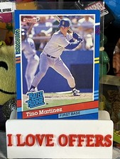 1991 DONRUSS TINO MARTINEZ RATED ROOKIE ERROR CARD NO DOT . AFTER INC C STORE. rookie card picture