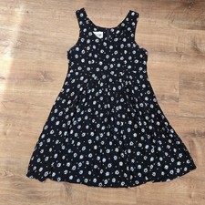 Vintage Byer Too Elegant Black and White Floral Mini Dress Size 9