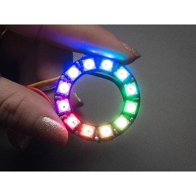 [ Adafruit ADA-1643 ] NeoPixel Ring - 12 x 5050 RGB LED with Integrated Drivers