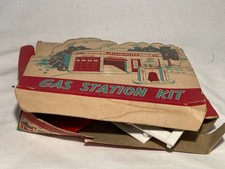 c1950 Plasticville Gas Station Kit complete in the original box for HO Scale