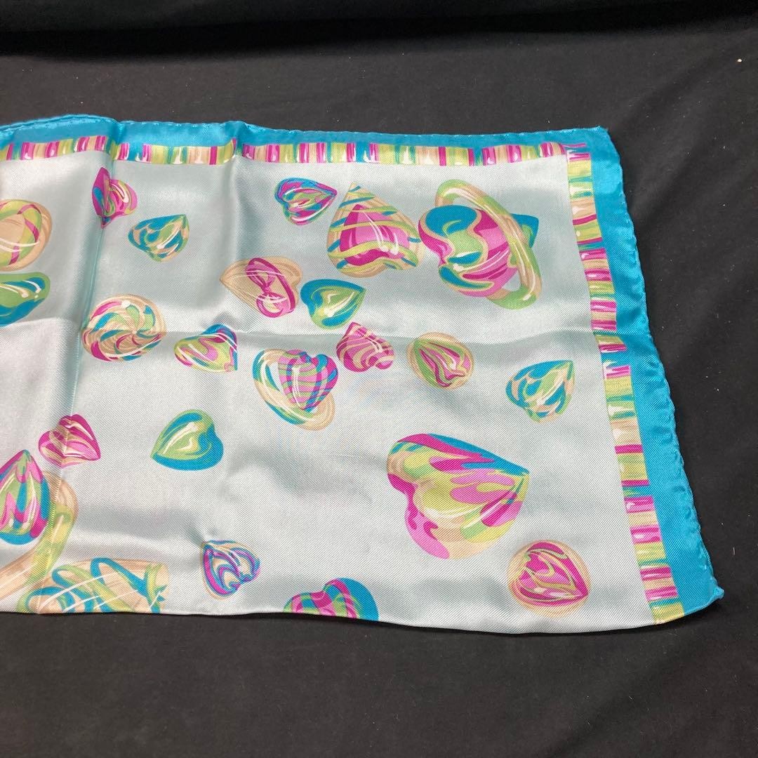 Celine Light Blue  Silk  Scarf  66×67cm image 3
