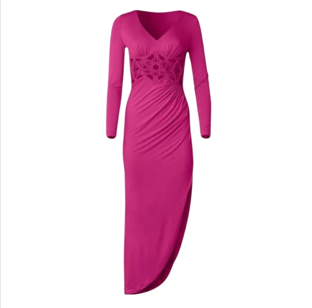 knee length dresses for ladies Crochet Maxi Cover-Up Dress - Jet Black main image 0