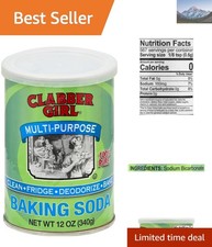 12 Oz Pure Baking Soda with Shake or Pour Lid - Ideal for Baking  Household Use