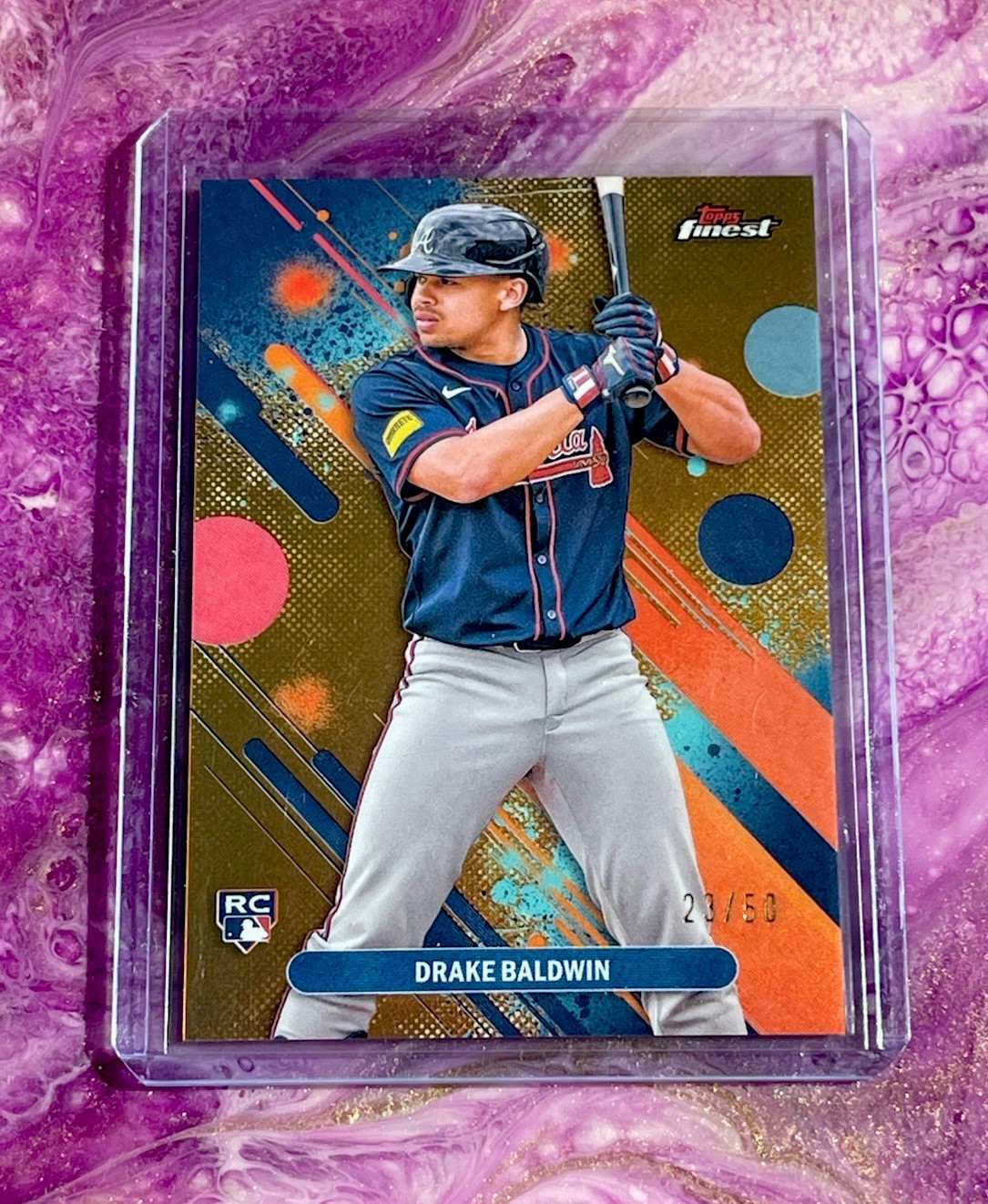 Drake Baldwin 2025 Topps Finest Gold Refractor /50 Rookie #21 RC