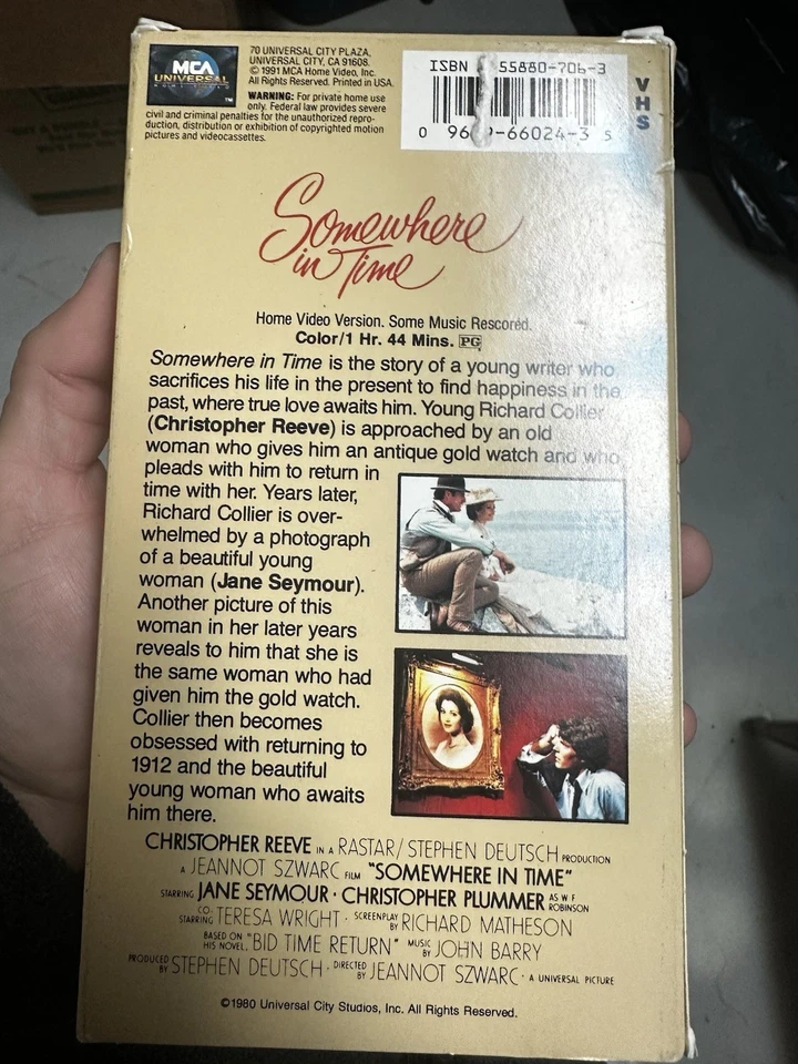 Somewhere in Time (VHS, 1996) - Image 3 of 3