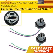 Tail Lamp Rear SocketFits For Universal Pigtail Female Wire Socket 7440 Light