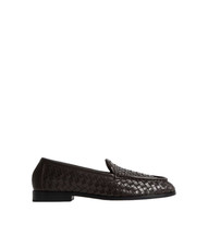 BOTTEGA VENETA Silenzio 1550 Espresso Loafers New Authentic