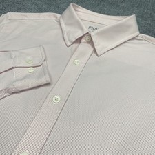 Rhone Commuter Shirt Mens Large Slim Fit Stretch Button Down Fine Italian Fabric