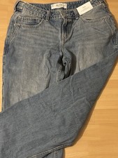 Hollister Adjustable Jeans Low Rise Baggy Relaxed Leg Opening