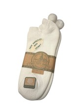 VTG Cotton Blend Socks Pom Pom Tennis 9-11 NOS Women's Mens Low Cut White