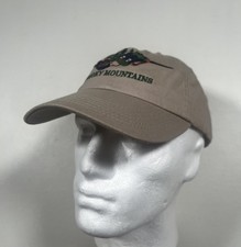 Camp David Hat Cap Strap Back Mens One Size Beige Twill Smoky Mountains Hiking