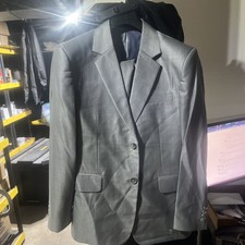 Silver Satin Men's Suits Formal Business Wedding Prom Groom Tuxedo Slim Fit 3Pcs