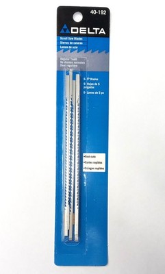 DELTA 40-192 5D Scroll Saw Blades 5''x10 Teeth Per Inch (6-Pack) USA