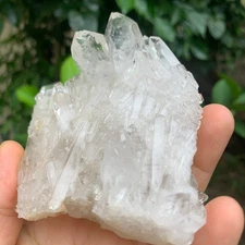 266g  Natural Clear White Quartz Crystal Cluster Rough Healing Specimen