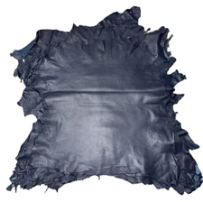 Dark Navy Blue 100% Real Genuine Hides Skin Leather SOFT PREMIUM QUALITY 6sqft