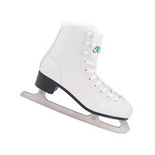 Premium Women's White Fleece Ice Skates Stainless Steel Blade Figure Skating