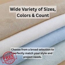 Zweigart Aida 16 Count White Embroidery Fabric 39.4"x39.4" Grid