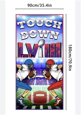 Football Touch Down Party Banner 35 Inch X 71 Inch