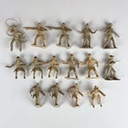 Marx Lone Ranger Roy Rogers 54mm Cowboys Lot of 15 Figures Tan/Beige 1957
