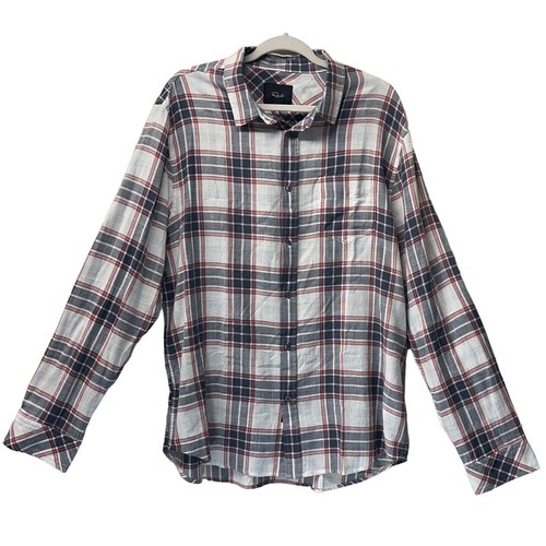 Rieles Para Hombres XL Wyatt Blanco Melange Acero Mangas Largas NUEVO Negocios Informal