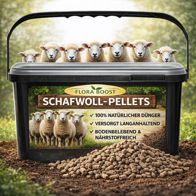 Schafwolldünger Pellets 2,5kg Langzeitdünger Flora Boost Universaldünger