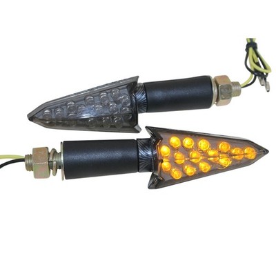 Miniblinker LED Lynx 2 Stück Carbon getönt E-geprüft M10 für Motorrad Roller