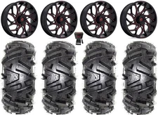 Fuel Runner 18" Wheels Red 32" Moto MTC Tires Polaris RZR XP 1000 / PRO XP