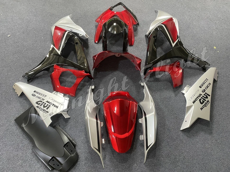 Fairing Kit for 2007-2008 Suzuki GSXR1000 K7 Red Silver ABS Injection Bodywork Foto 3 de 4