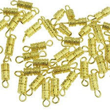 Clasps - 100 Pieces 4 x 15 mm - Barrel Screw Type Clasp - Perfect for Jewerly.