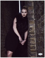 Imogen Poots Signed Autographed 11x14 Black Feather Dress Photo ACOA