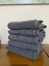 Set of 5 x Utopia Towels Grey Handtowels 100% Cotton 26" x 16"