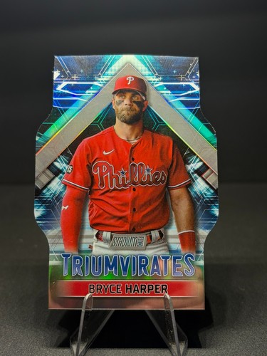 Bryce Harper [Red] #T-14 2023 Stadium Club Triumvirates card