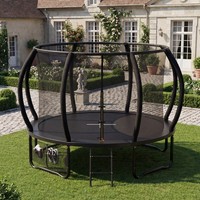 Gunji 235cm-427cm Trampoline & Safety Enclosure Free Shoe Tidy & Ladder