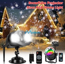 360  Christmas Snowflake Projector Light LED Moving Outdoor Landscape Stage Lamp