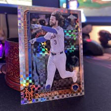 2025 Topps Chrome Jesse Winker #180 X‑Fractor Mega Box Exclusive Mets