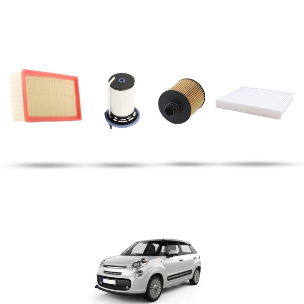 Hoffcar Wartungsset - 4 Filter FüR Fiat 500L 1.6 D Multijet 88KW Ab 2014-image