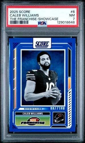 2025 PANINI SCORE THE FRANCHISE SC #6 CALEB WILLIAMS 7/100 PSA 7