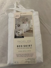Rachel Zoe White Bed Skirt Lofted Bed Dorm TwinXL NWT