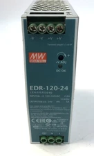 MEAN WELL EDR‑120‑24 Industrial DIN Rail Power Supply – 24V 5A – Good Condition