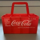 Vintage Red Plastic Coke Coca Cola 16oz Bottle Carrier Caddy 8 Pack